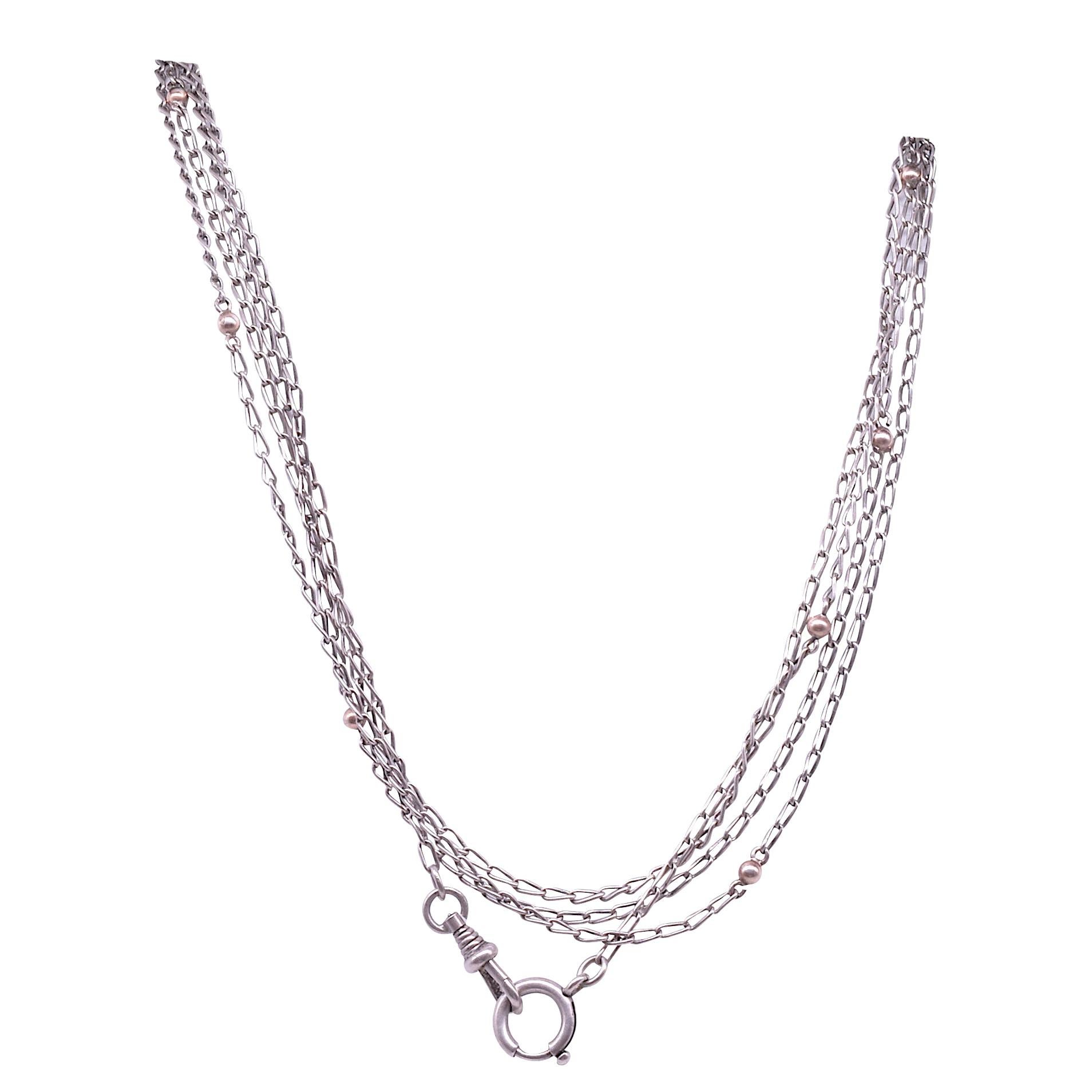 Sterling Silver Watch Chain, circa 1880 For Sale at 1stDibs cadena