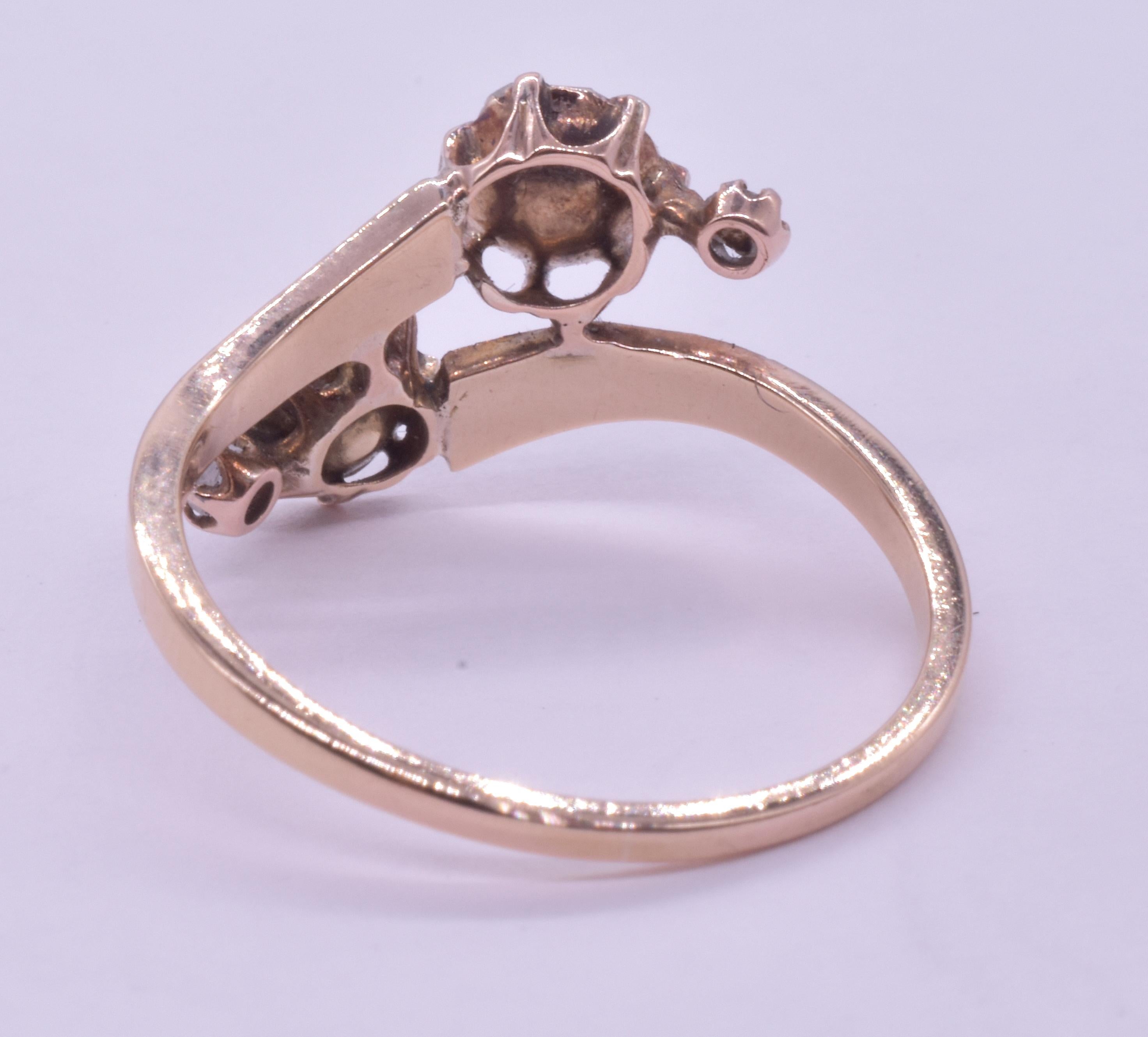 C1880 Victorian Toi and Moi Diamond Engagement Ring  5