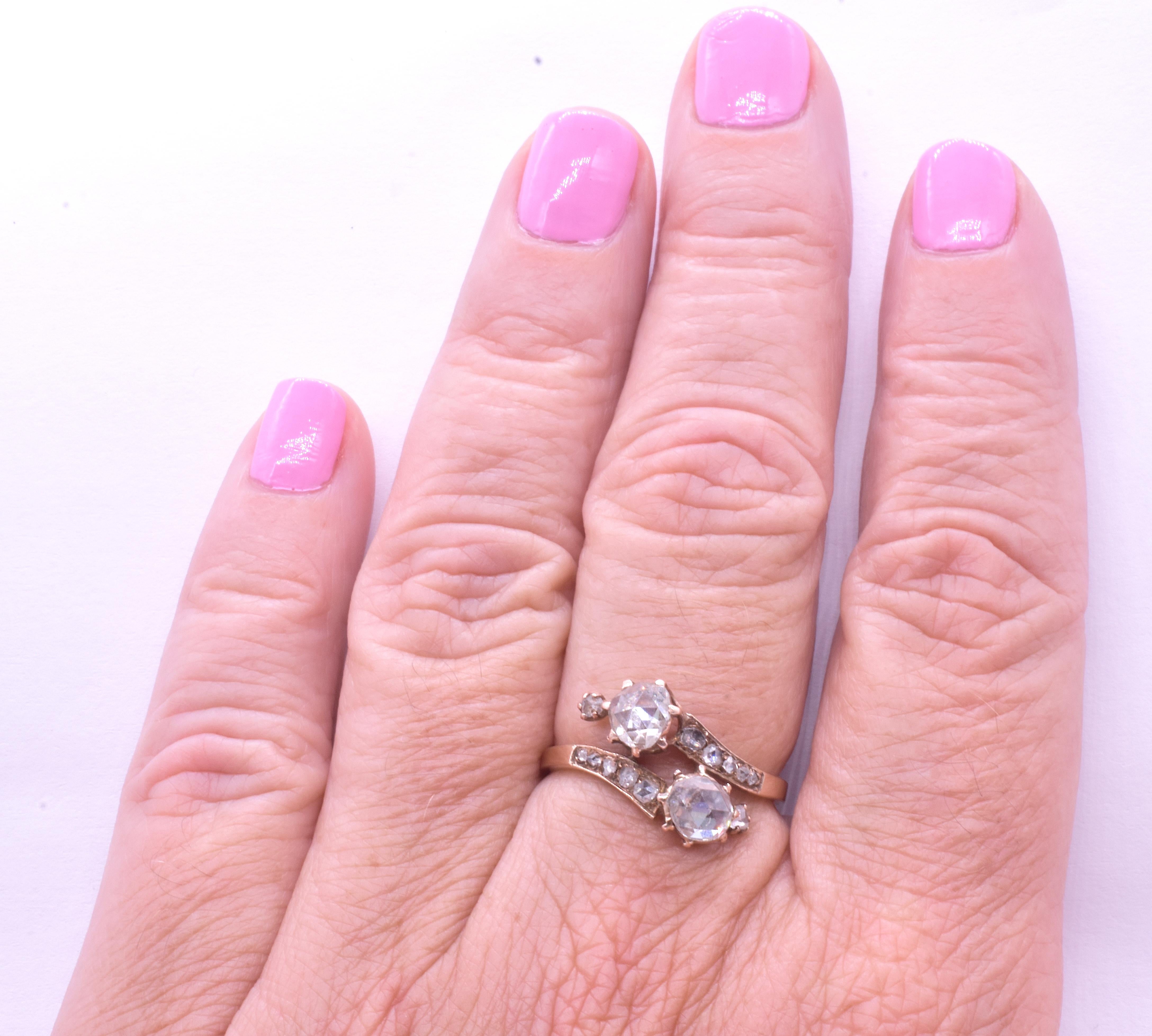 C1880 Victorian Toi and Moi Diamond Engagement Ring  2