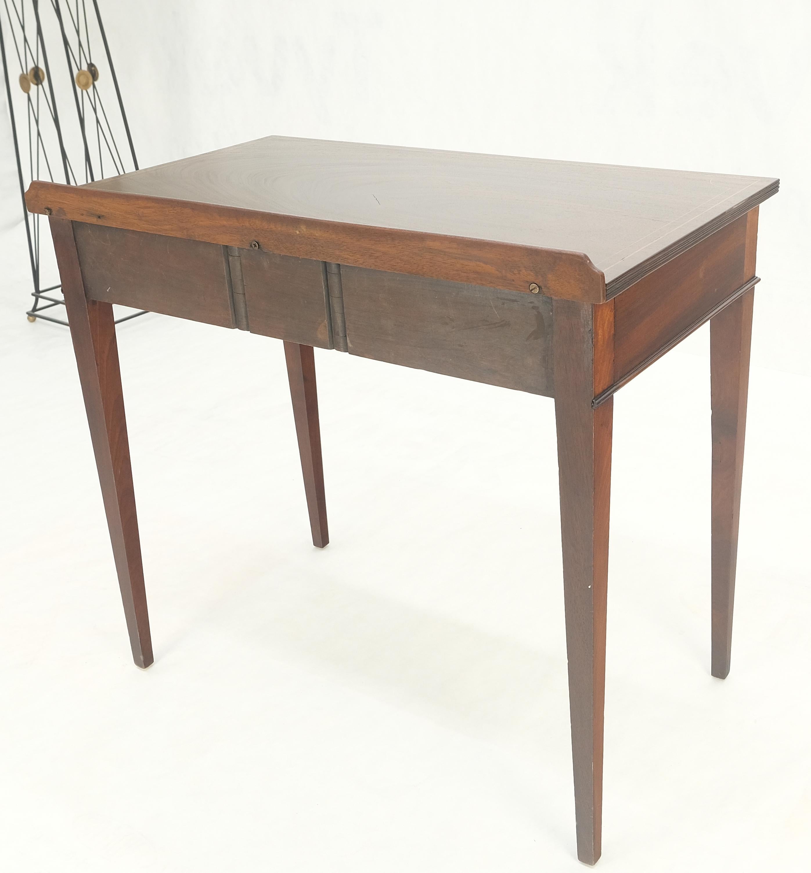 c.1880s Fine One Drawer Inlayed Solid Crotch Mahogany Top Console Table MINT! For Sale 8
