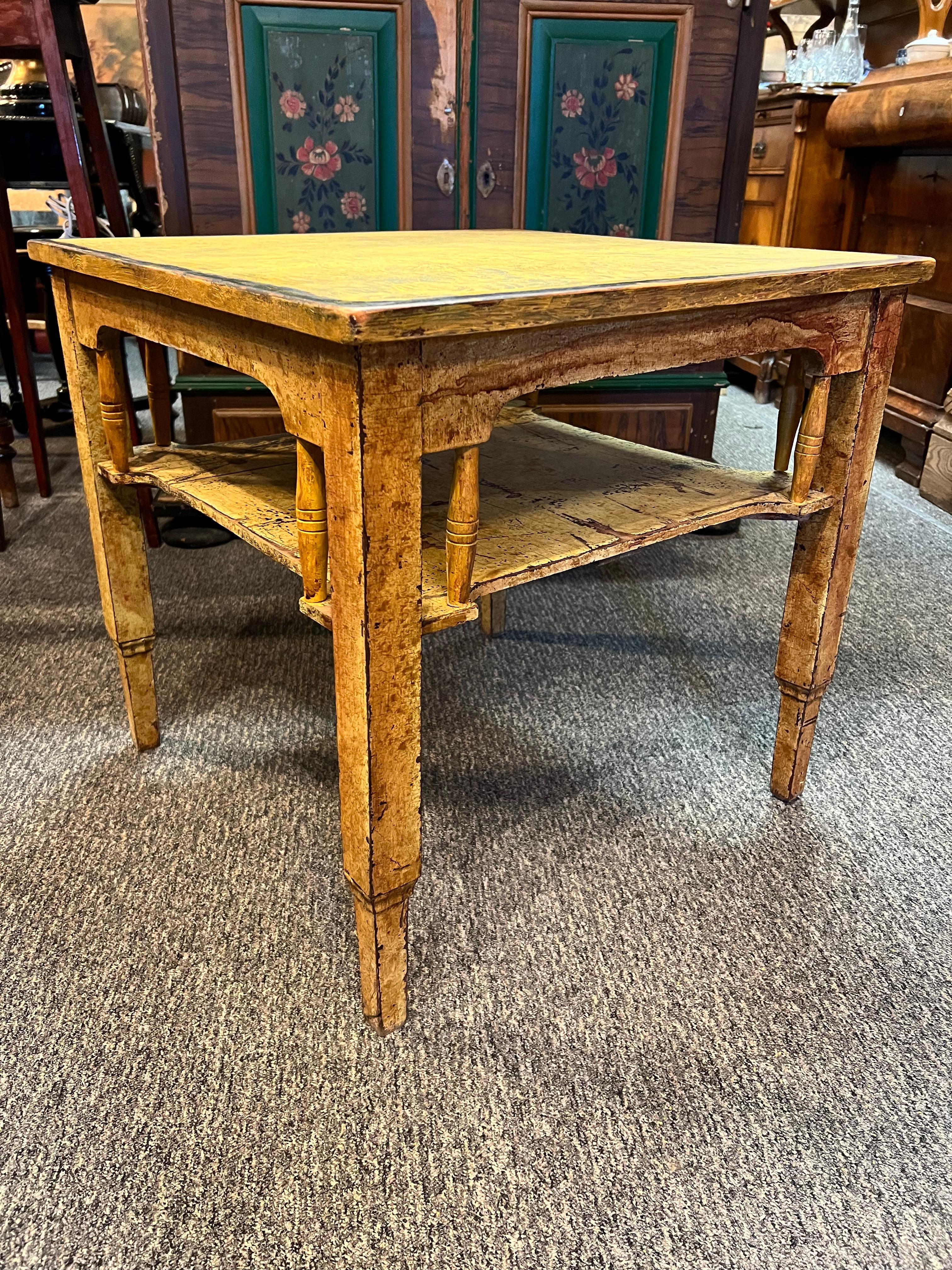 c.1880s Primitive Farmhouse Coffee Table, Rustic, Arts and Crafts For Sale 8