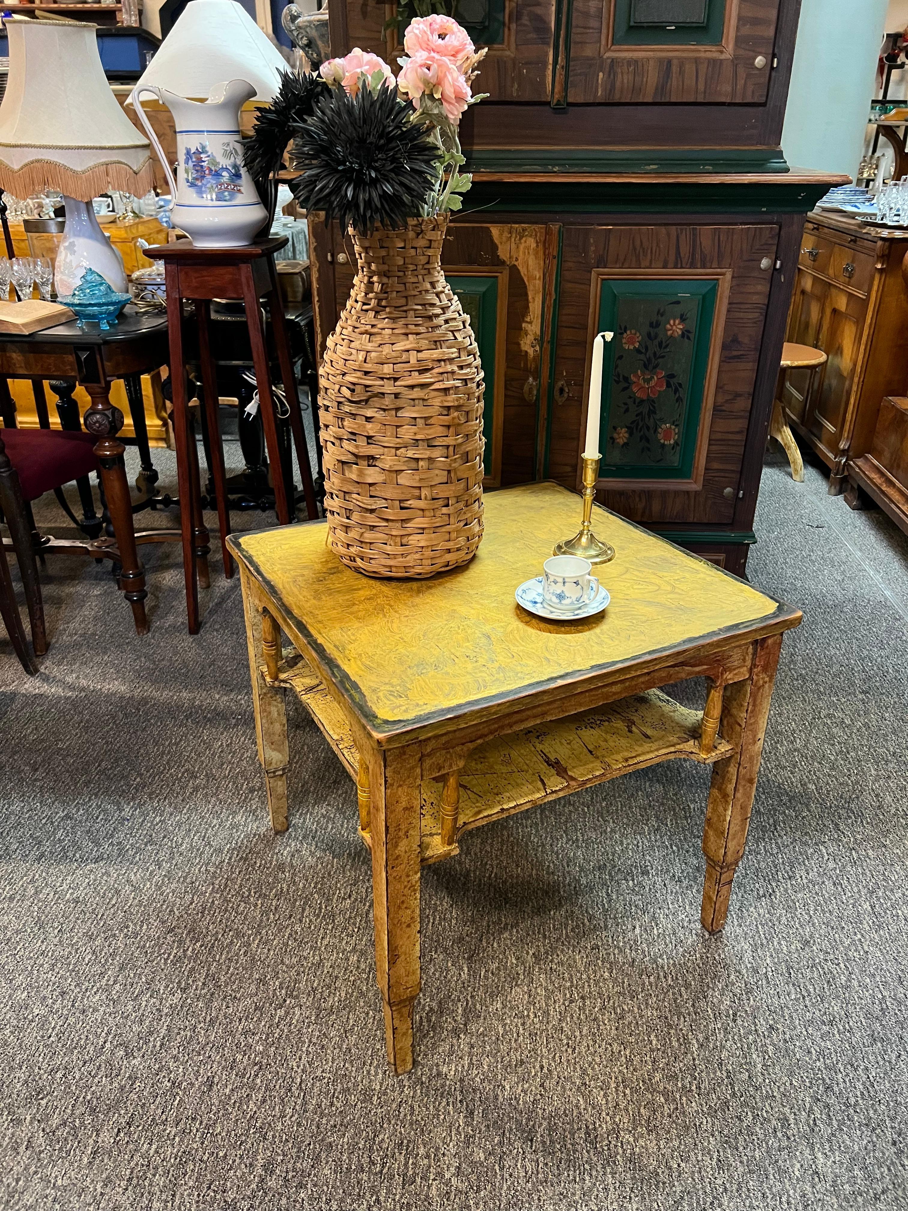 c.1880s Primitive Farmhouse Coffee Table, Rustic, Arts and Crafts For Sale 10