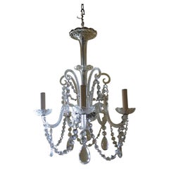 c1890-1900 Antique Anglo-Irish Traditional Cut Leaded Crystal Chandelier