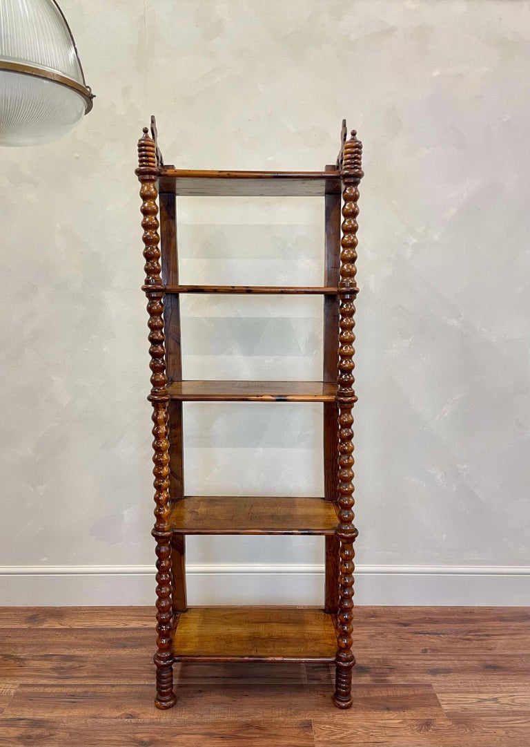 C1890 French Cherry Wood Etagere Shelving Unit For Sale at 1stDibs