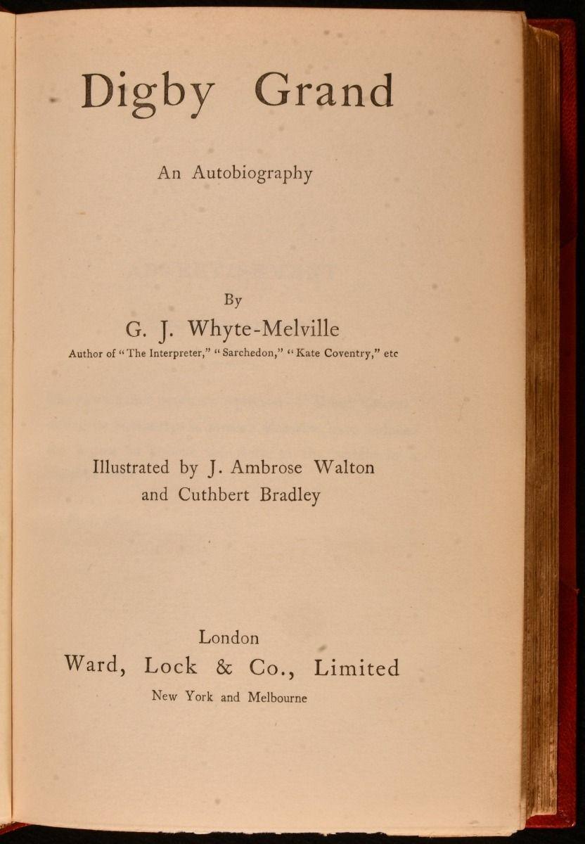 British c1890 Works of George John Whyte-Melville For Sale