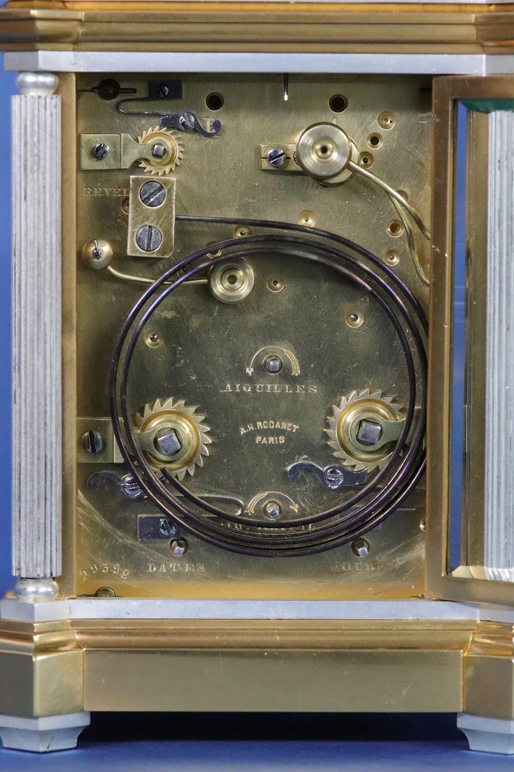 c.1895 French Carriage Clock with Complications by Rodanet 1