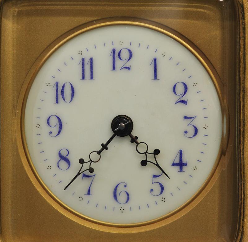 C.1895 French Sedan Carriage Clock with Miniature Portraits In Good Condition For Sale In Greenlawn, NY