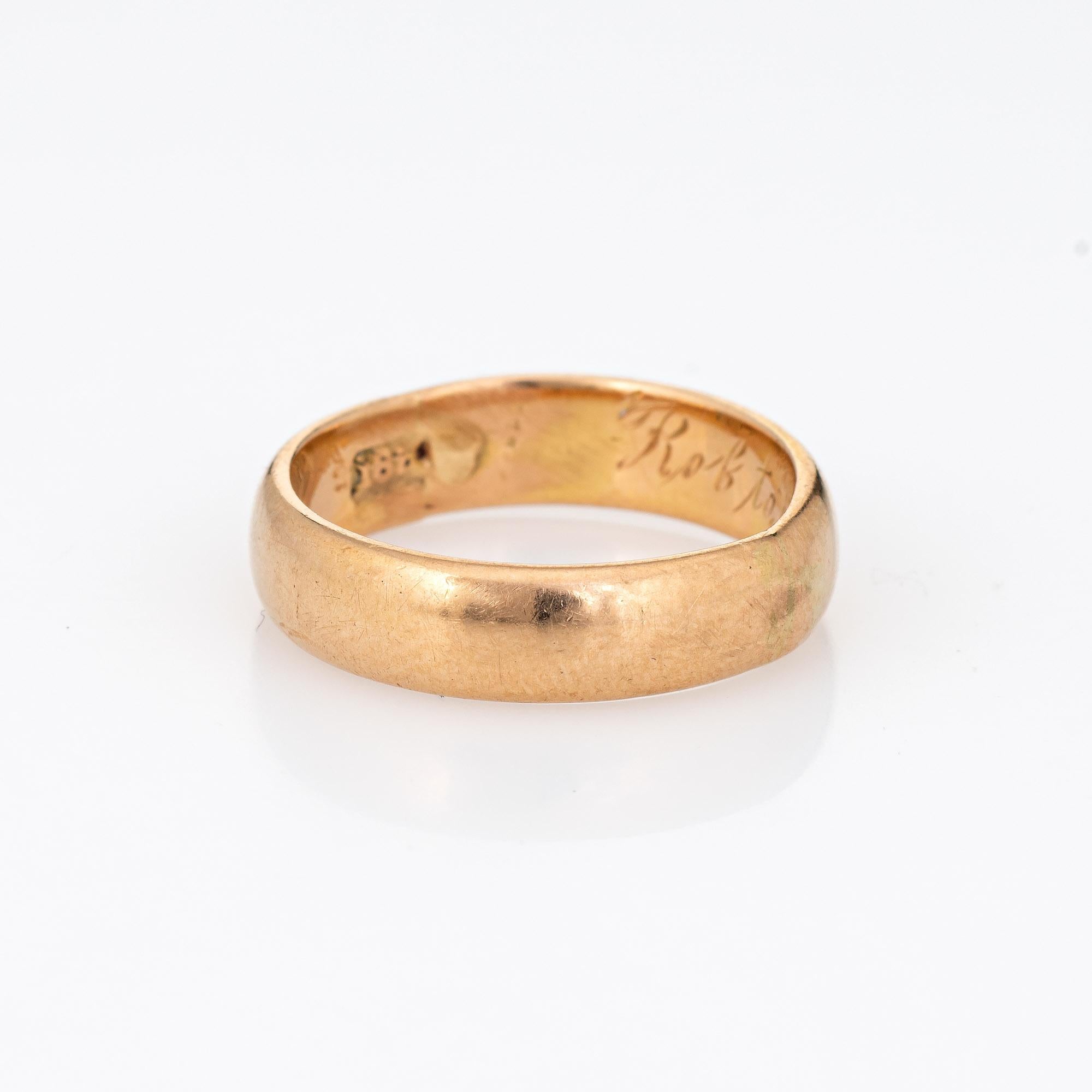 Victorien Alliance victorienne ancienne en or jaune 18 carats, c1899
