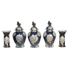 C18th Century style Chinese Famille rose garniture, circa 1880