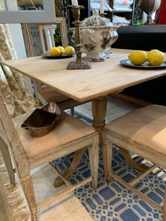 C18th century Swedish bleached Elm table on a tripod base