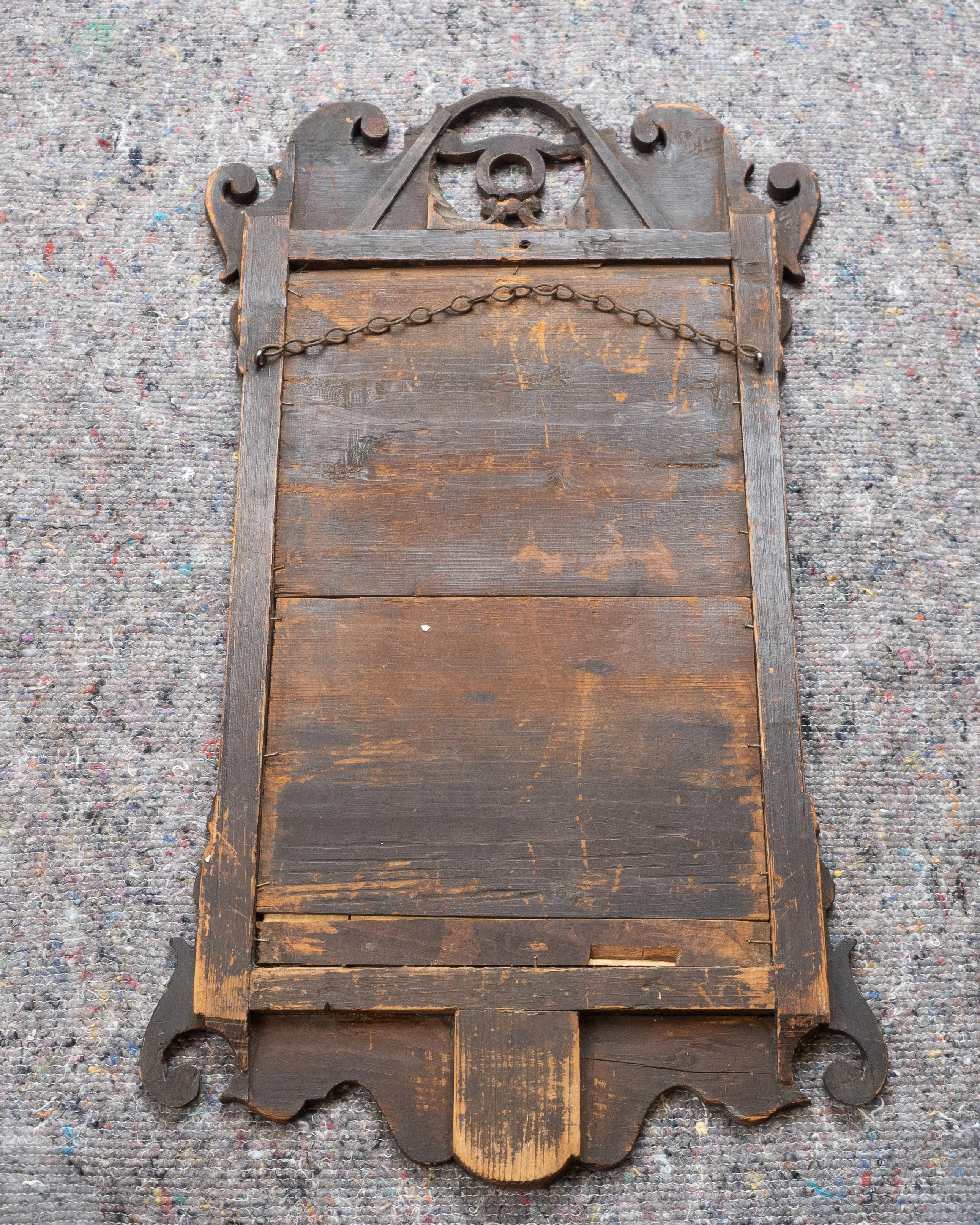 C18th Chippendale Sycamore Rococo Fretwork & Gilt Small Mirror C1770 (Georgian) For Sale 7