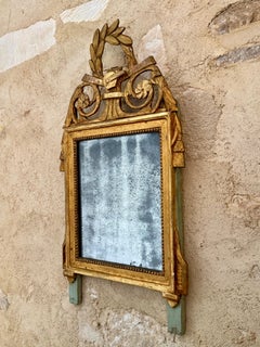 C18th French Giltwood Marriage Mirror