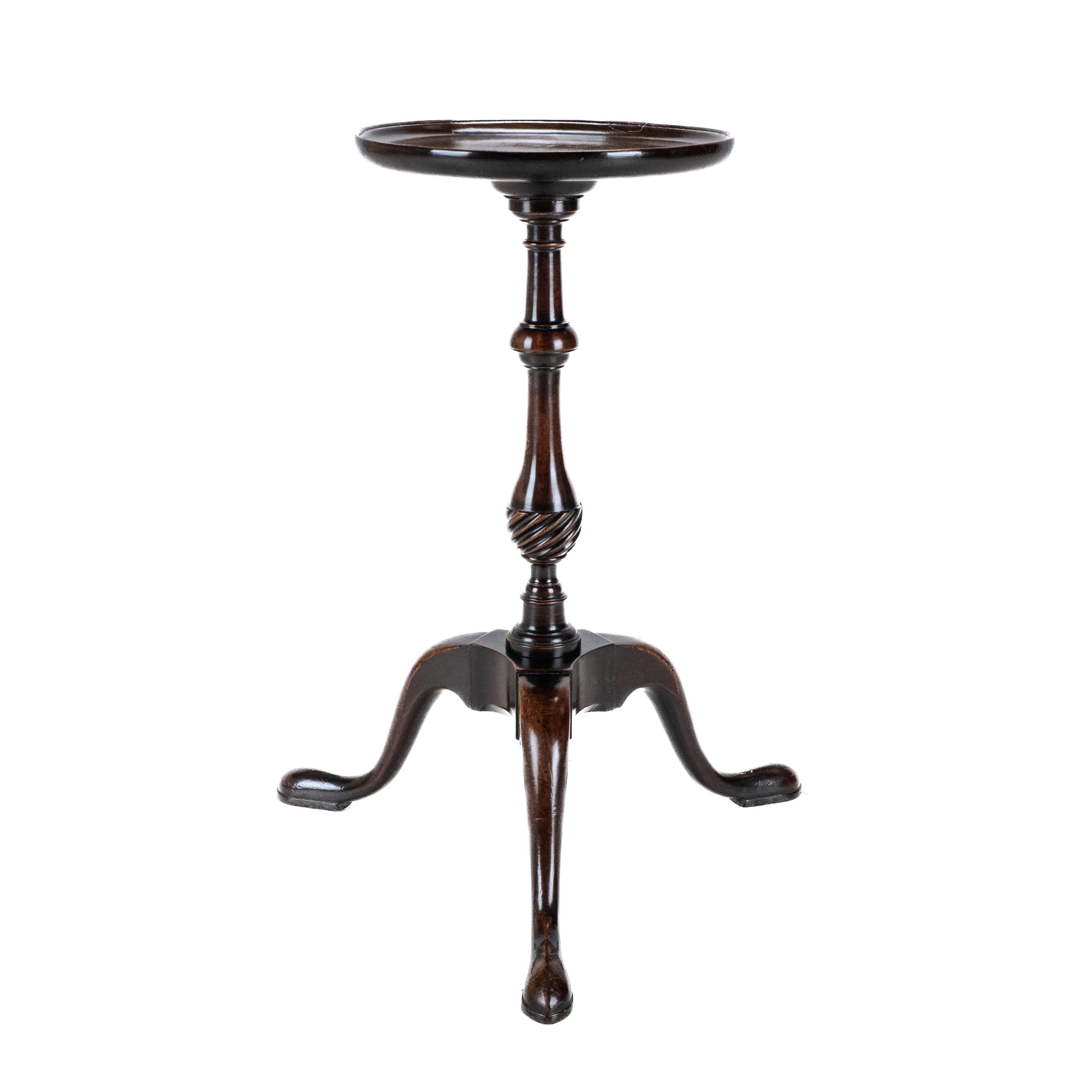 C18th Georgian Tripod Kettle Stand Mahogany / Wine Table (Side Occasional Small) 3