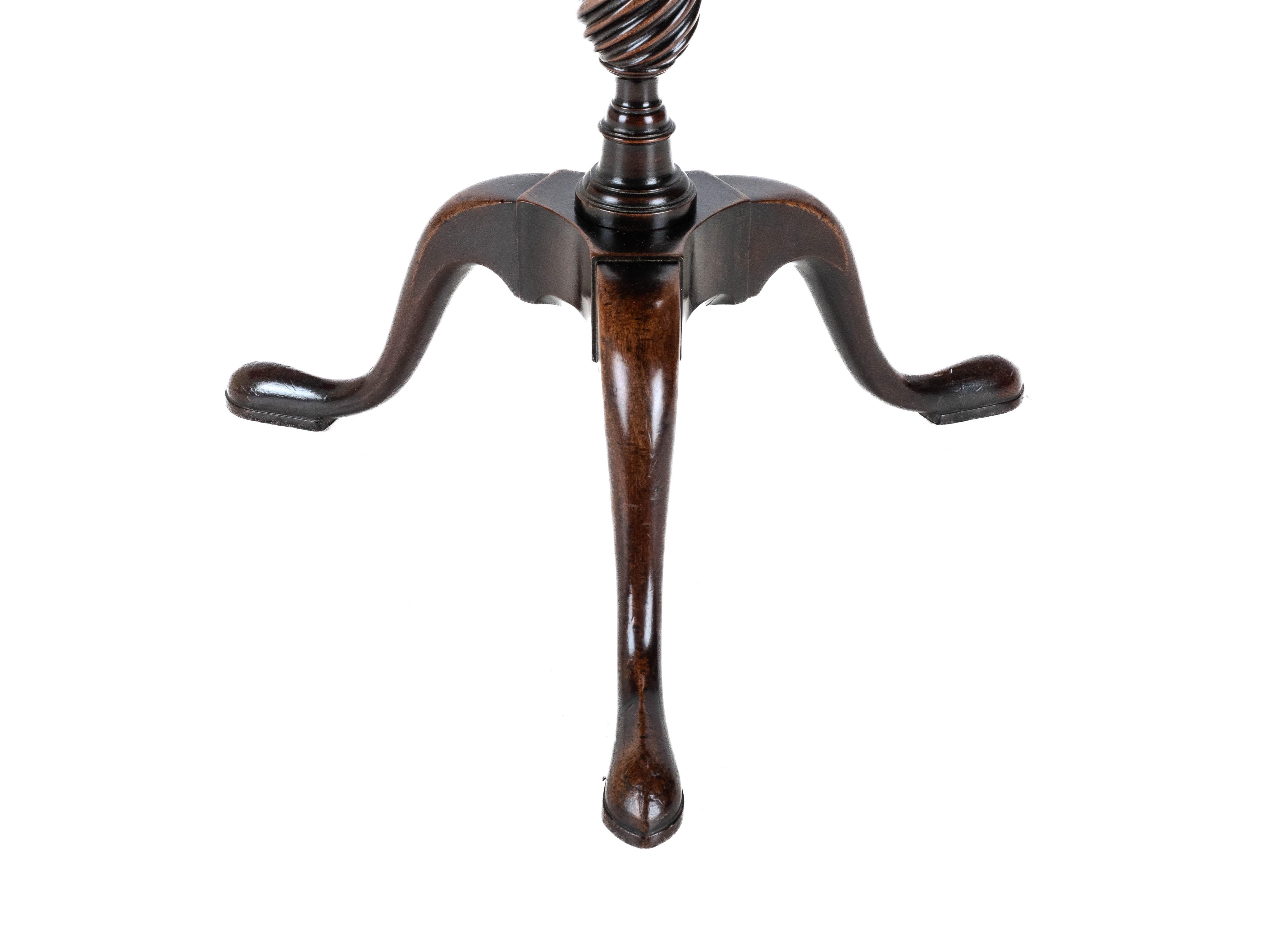 C18th Georgian Tripod Kettle Stand Mahogany / Wine Table (Side Occasional Small) 4