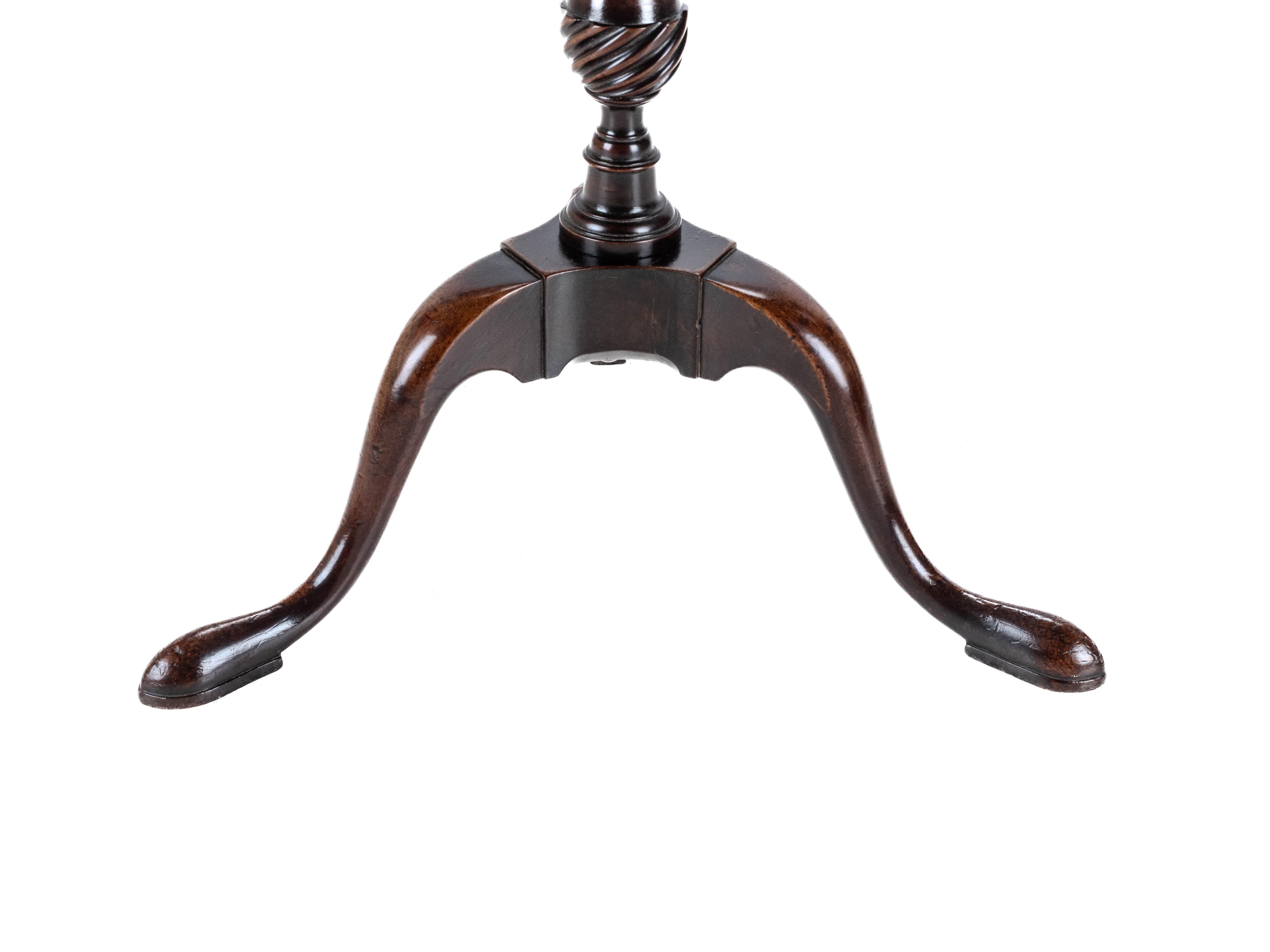 C18th Georgian Tripod Kettle Stand Mahogany / Wine Table (Side Occasional Small) 5