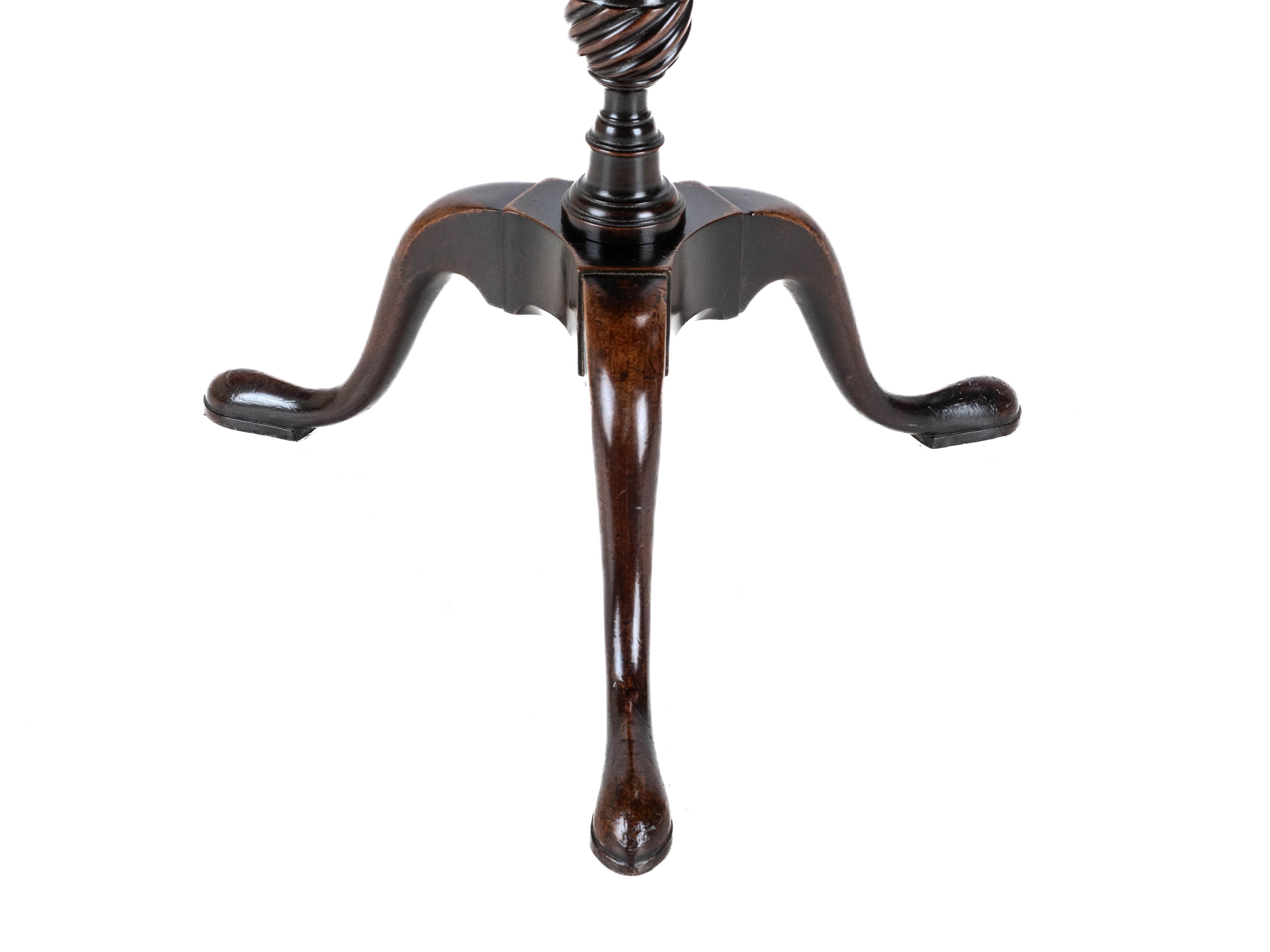 C18th Georgian Tripod Kettle Stand Mahogany / Wine Table (Side Occasional Small) 6