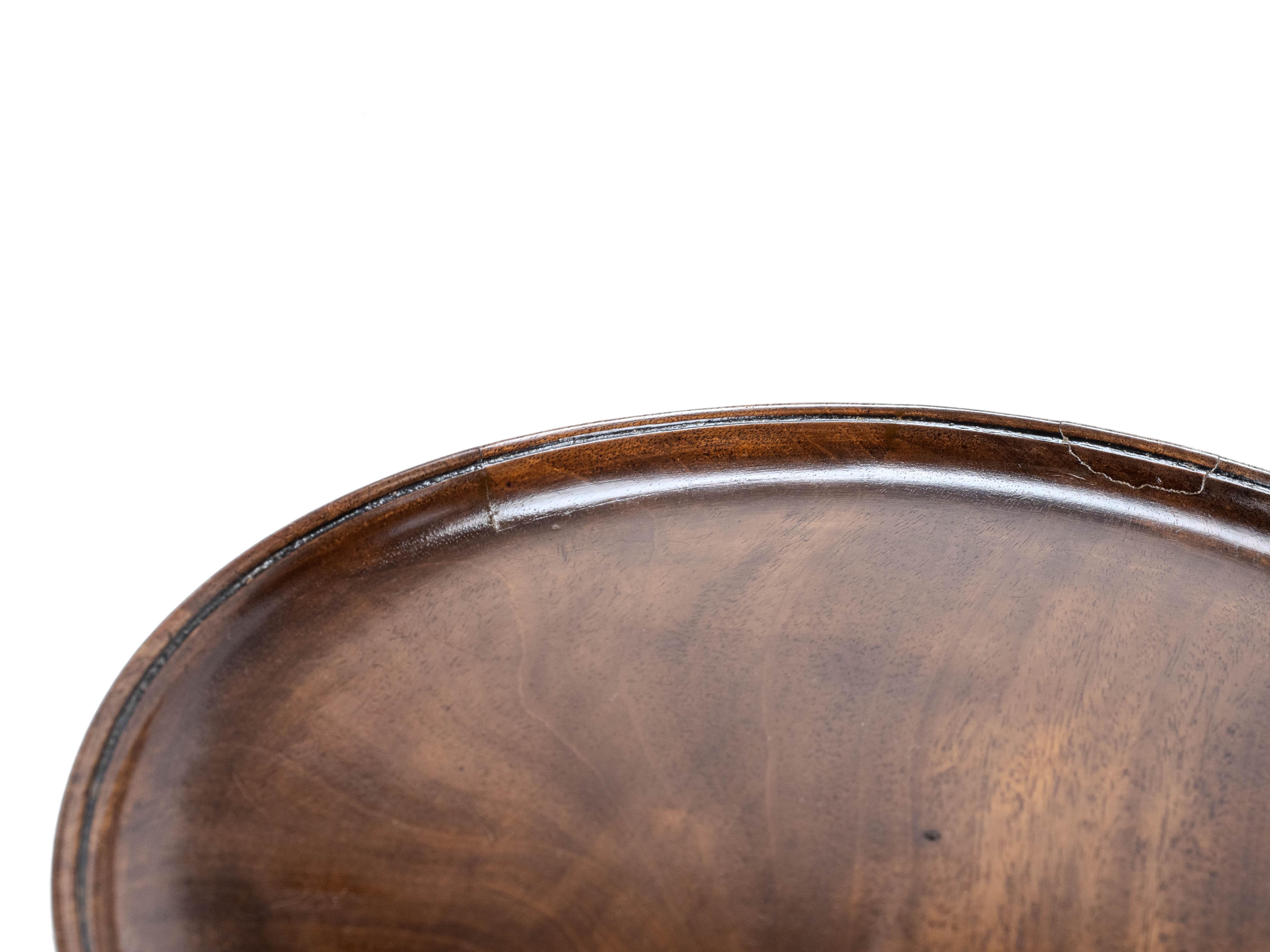 C18th Georgian Tripod Kettle Stand Mahogany / Wine Table (Side Occasional Small) 11