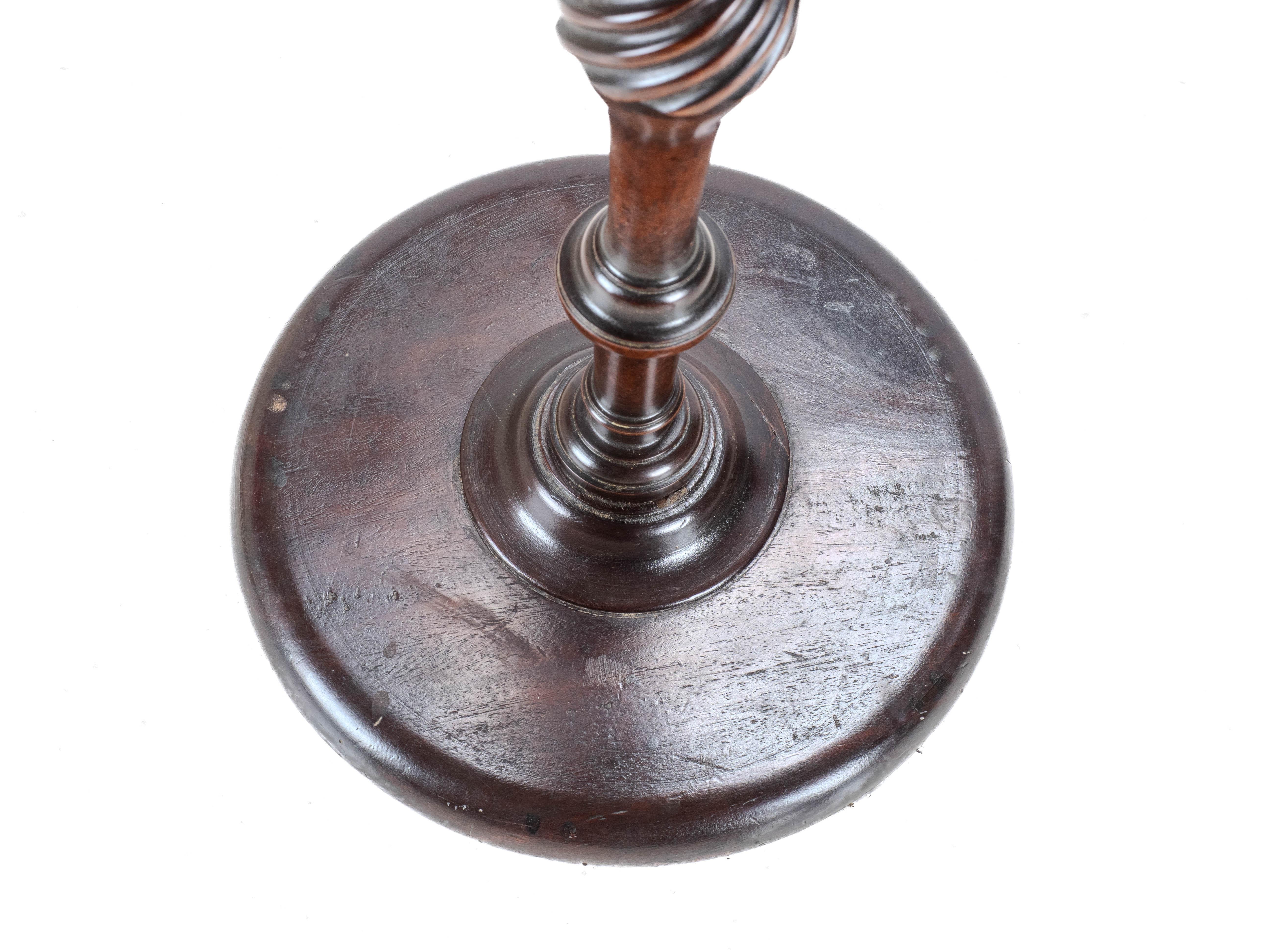 C18th Georgian Tripod Kettle Stand Mahogany / Wine Table (Side Occasional Small) 12