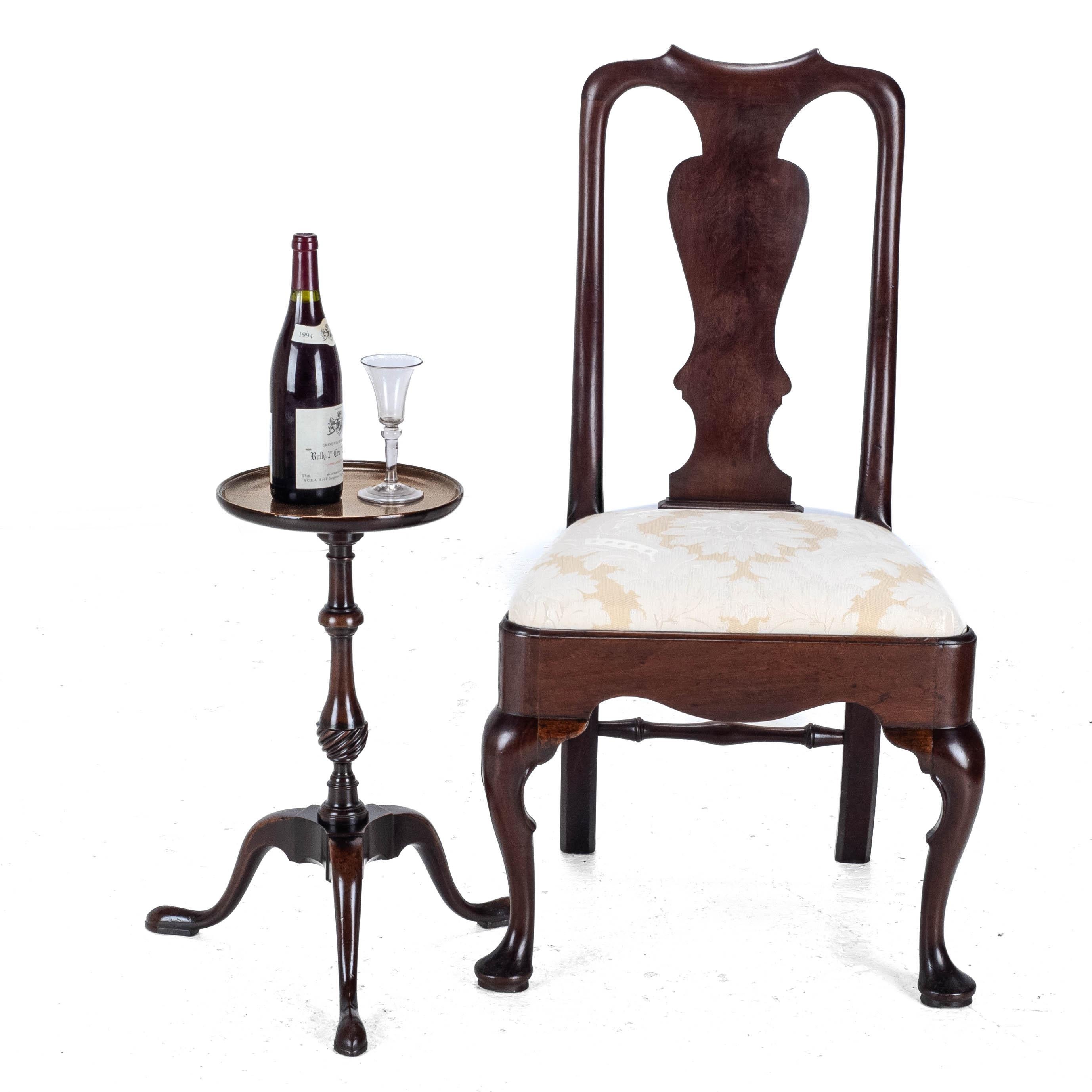 Georgien C18th Georgian Tripod Kettle Stand Mahogany / Wine Table (Side Occasional Small)