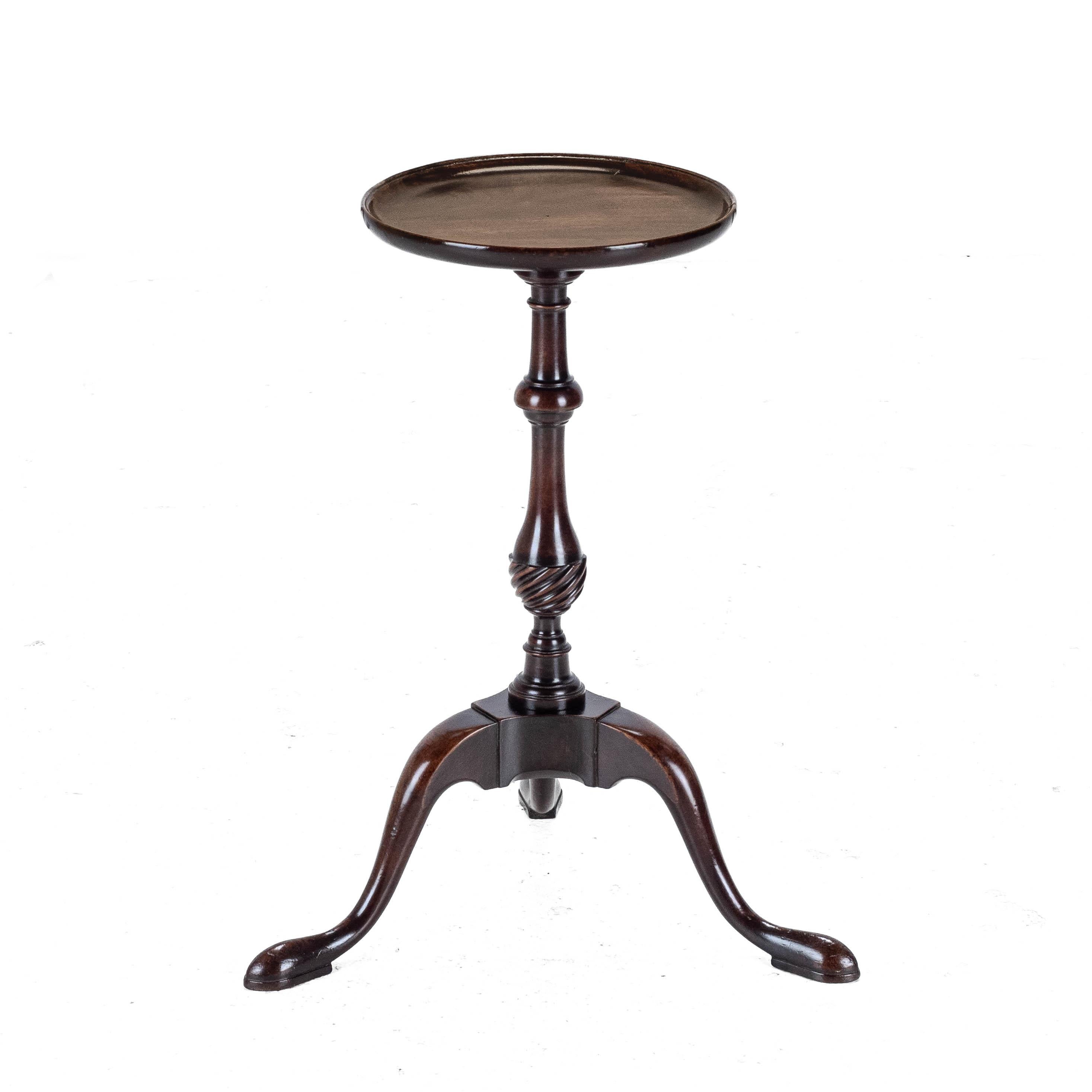 C18th Georgian Tripod Kettle Stand Mahogany / Wine Table (Side Occasional Small) Bon état à Leeds, GB