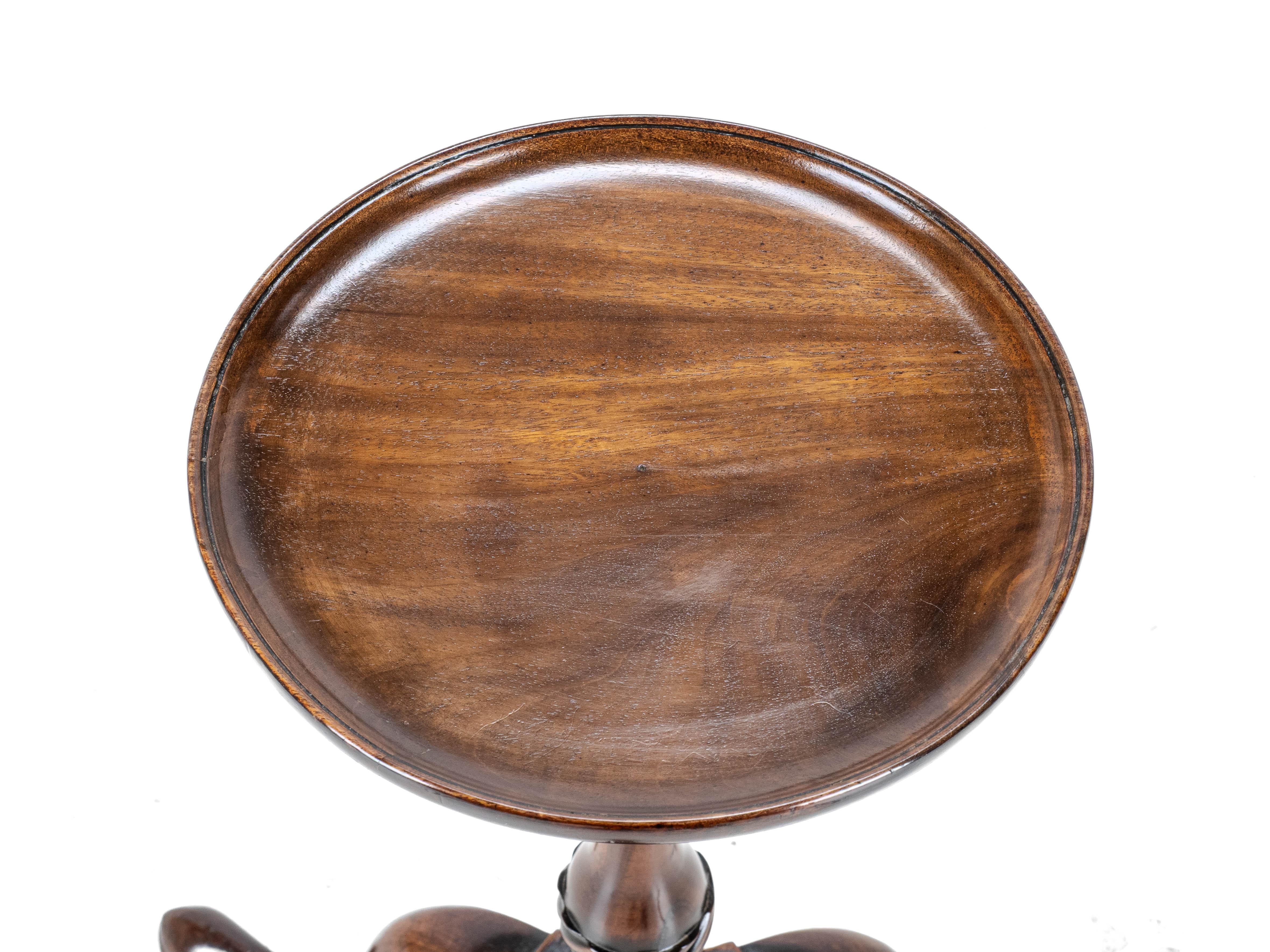 Acajou C18th Georgian Tripod Kettle Stand Mahogany / Wine Table (Side Occasional Small)