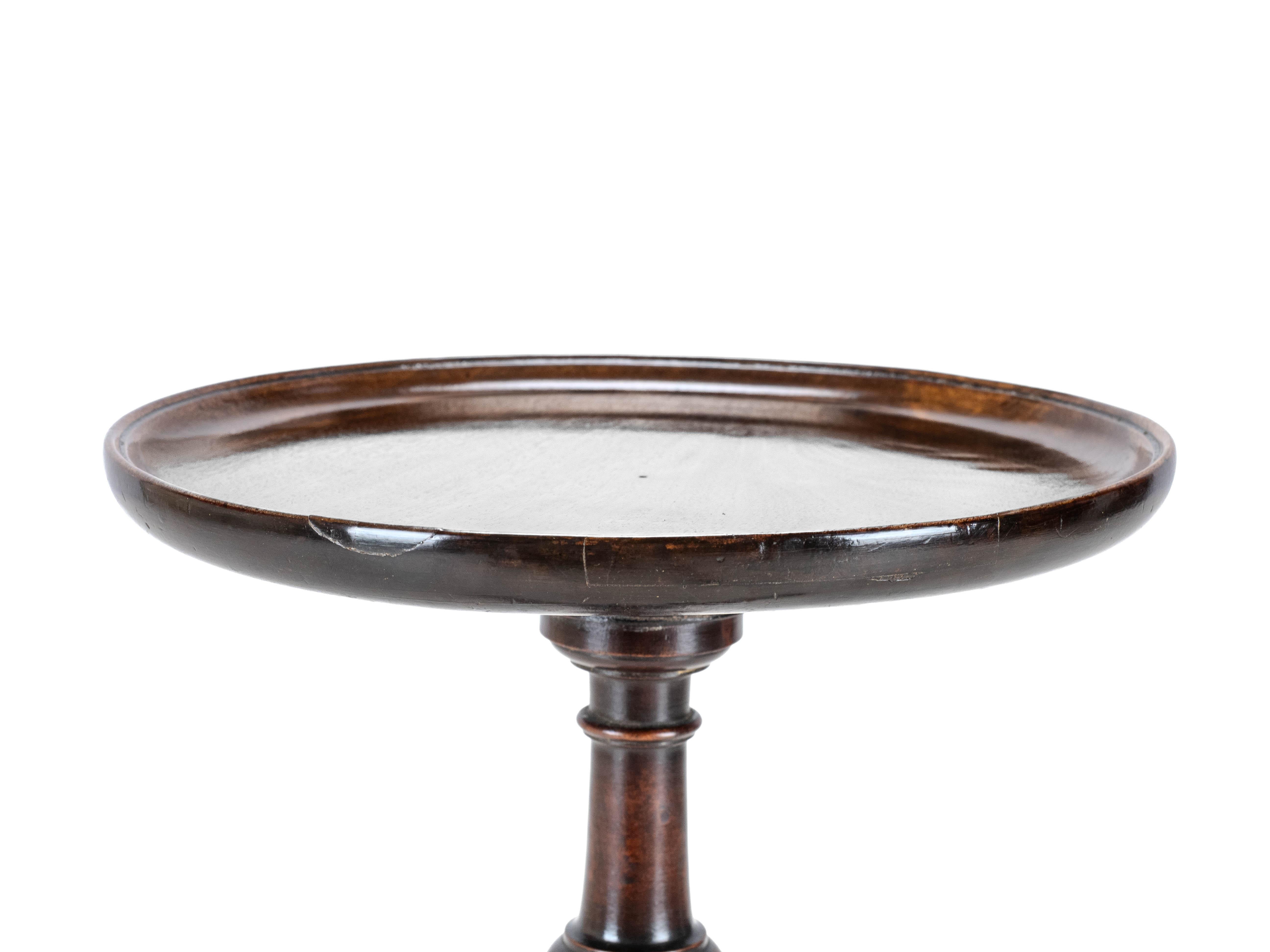 C18th Georgian Tripod Kettle Stand Mahogany / Wine Table (Side Occasional Small) 2