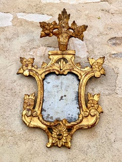 C18th Spanish Rococo Giltwood Mirror