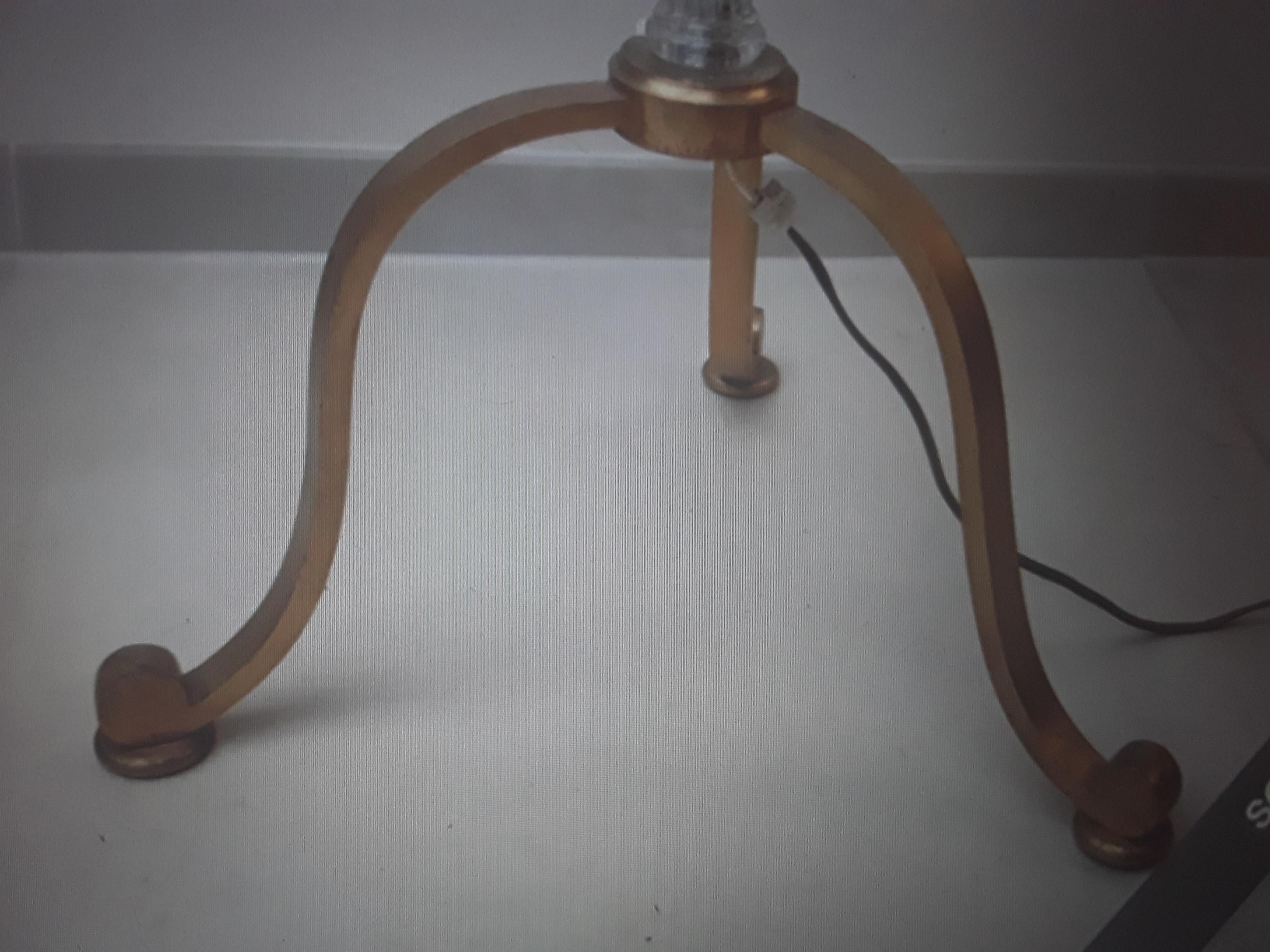 c1900 Antique French Luigi XV Bronzo dorato con lampada da terra in cristallo firmata Baccarat in vendita 2