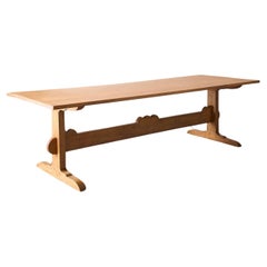 c.1900 Arts and Crafts solid oak dining table
