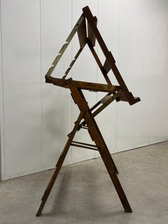 c1900 Arts & Crafts Period Adjustable Oak Easel by the Technical Supply Company