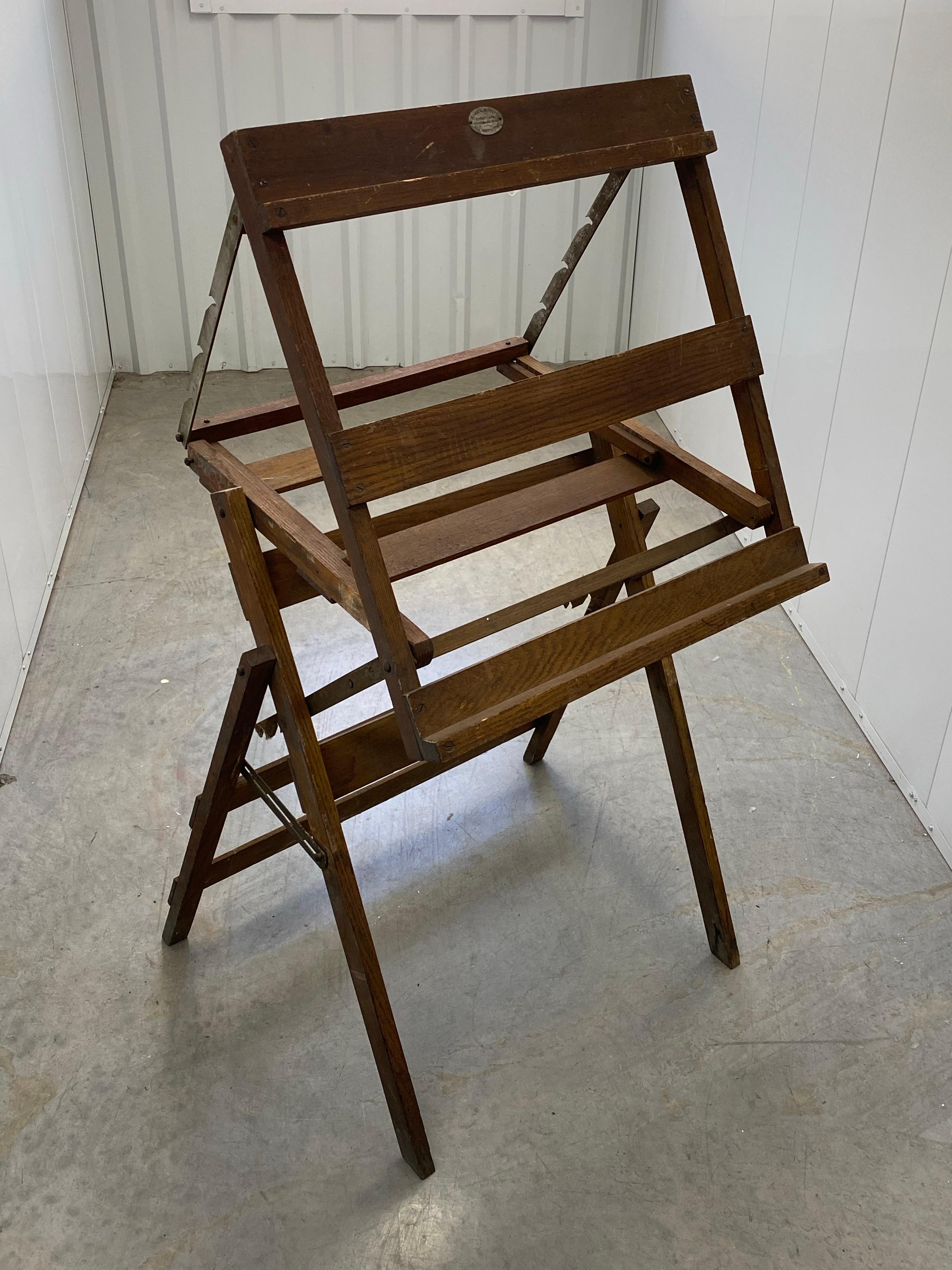 c1900 Arts and Crafts Company: cavalletto regolabile in Oak della Technical Supply Company In condizioni buone in vendita a Southampton, NJ