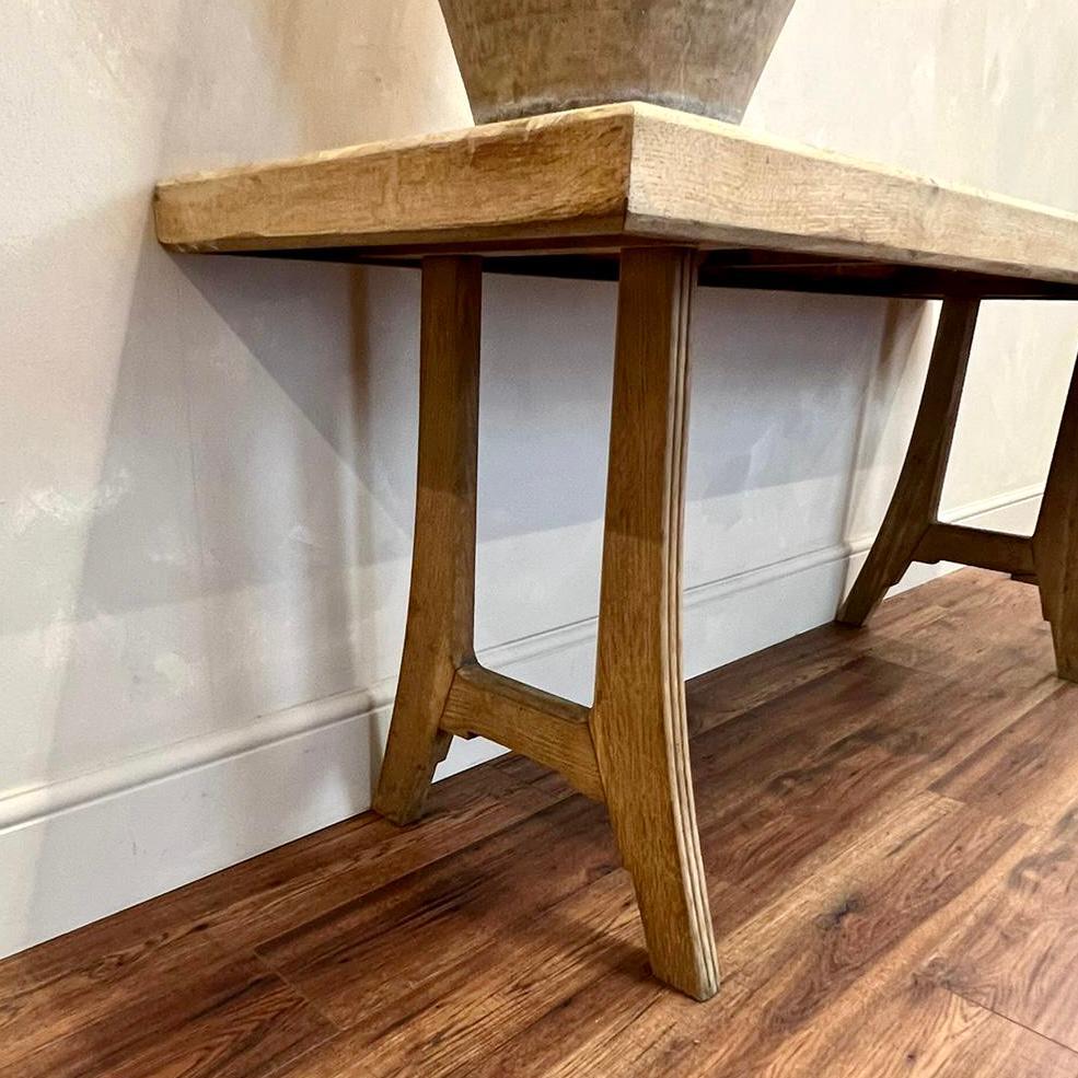 circa 1900 Bleached French Oak Console / Server Table In Good Condition In Southampton, GB