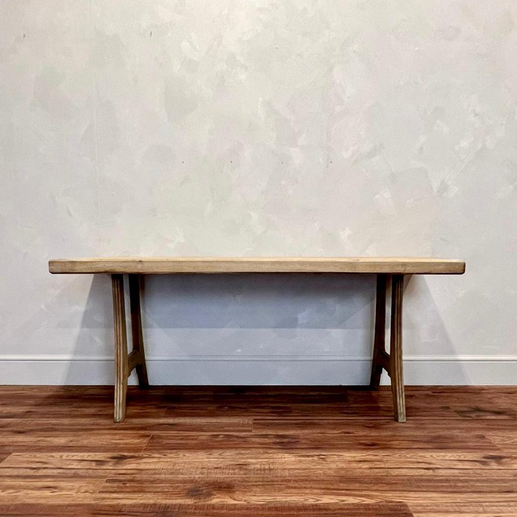 circa 1900 Bleached French Oak Console / Server Table 2