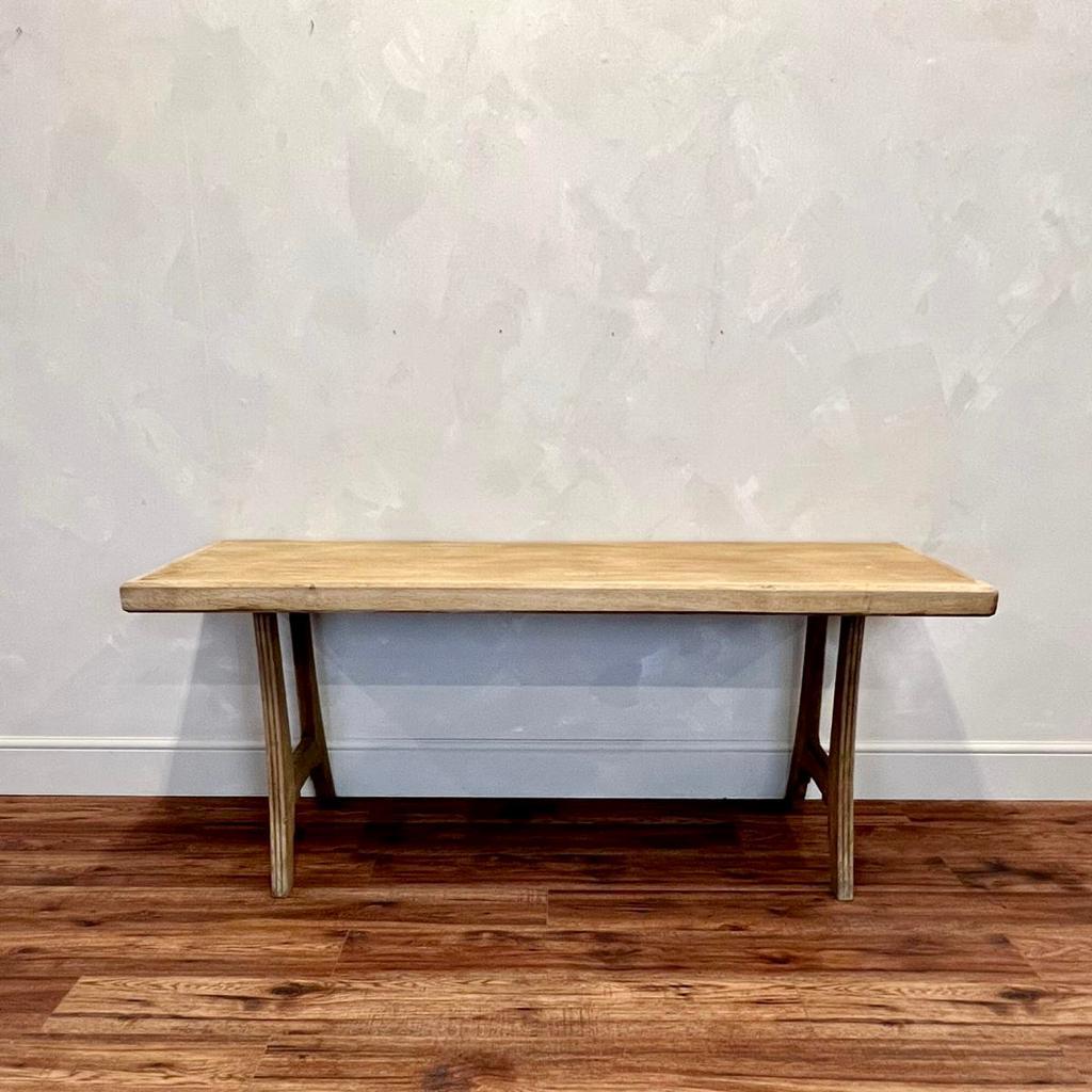 circa 1900 Bleached French Oak Console / Server Table 3