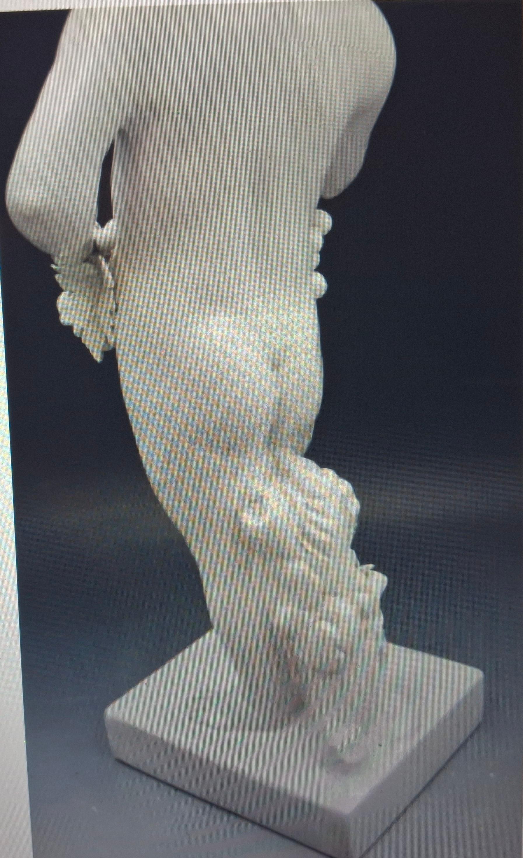 c1900 Continental Gran Escultura Niño Bacanal - Terracota vidriada en venta 5
