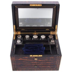 Coromandel and Blue Velvet Vanity Box by Asprey of London, circa 1900