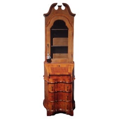 c1900 French Antique Louis XVI Style Burl Wood Secretary/ Desk - Petite Size
