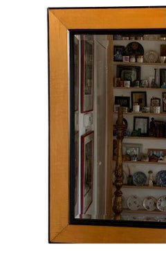 C1900 French birch mirror