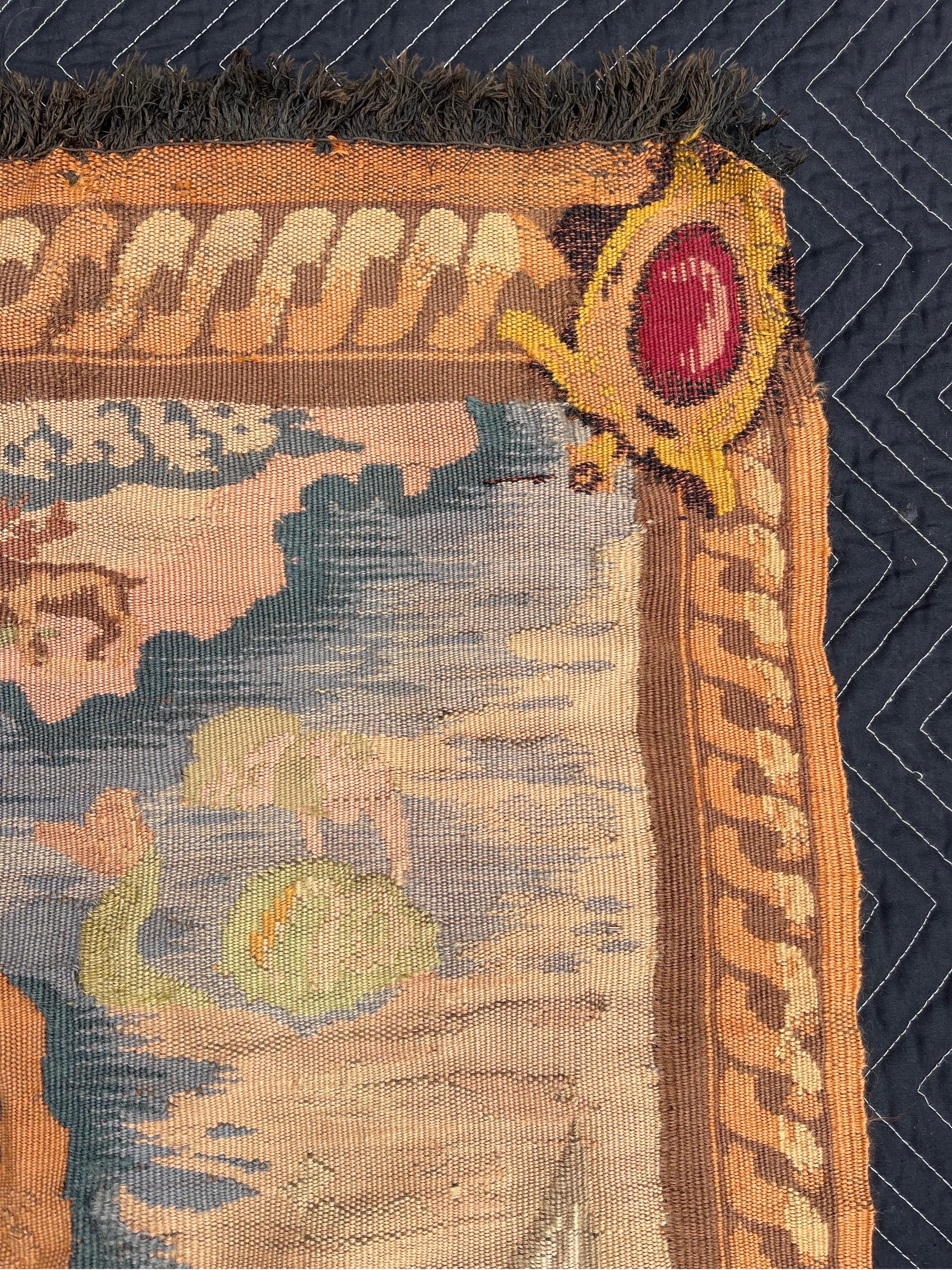 c.1900 Handwoven French Tapestry Map New Netherlands, Amsterdam, 1626 New York For Sale 3