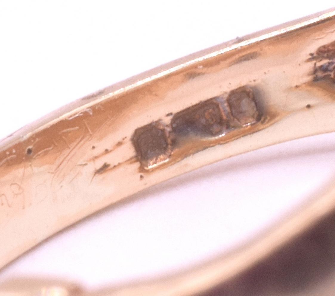 C1900 Irish Claddagh Ring with Hands Holding Heart, size 9 8