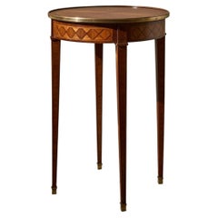 c.1900 Mahogany and brass Gueridon table by A Hugnet Paris
