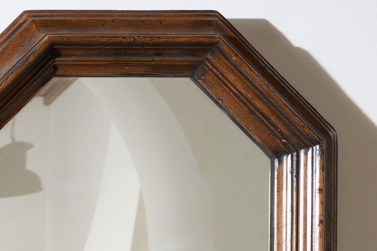 c.1900 Espejo de pared octogonal de roble en Excelente estado para la venta en Malton, GB