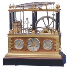 Used c.1900 Rare French 6-Column Automated Industrial Clock. 