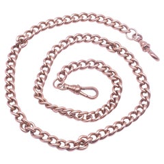 C.1900 Victorian 9 Karat Curb Link Chain, 18"