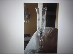 c1900French Napoleon III Crystal Shade and Crystal Base Noth signed by Baccarat