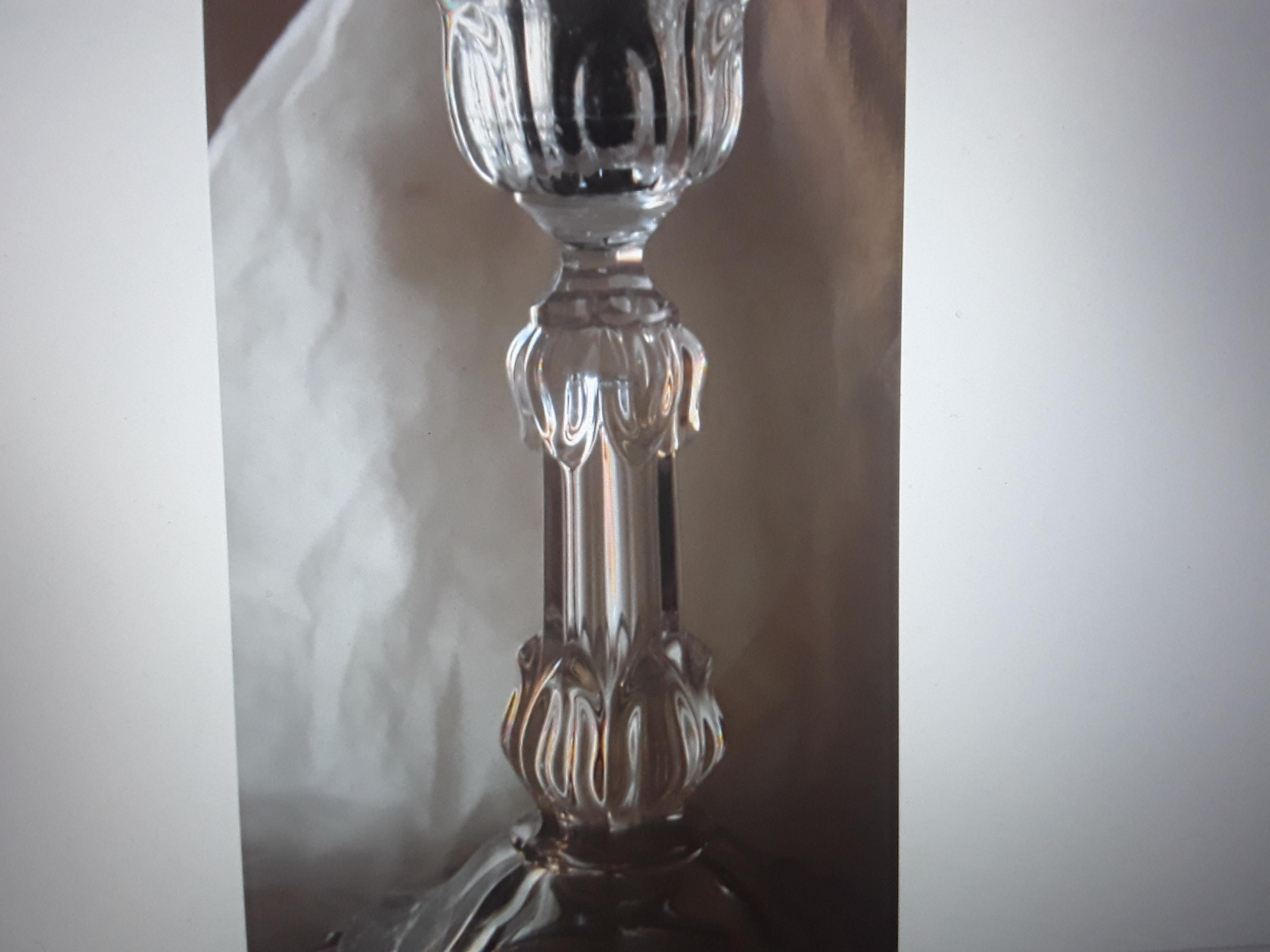 c1900French Napoleon III Crystal Shade and Crystal Base Noth signed by Baccarat For Sale 2