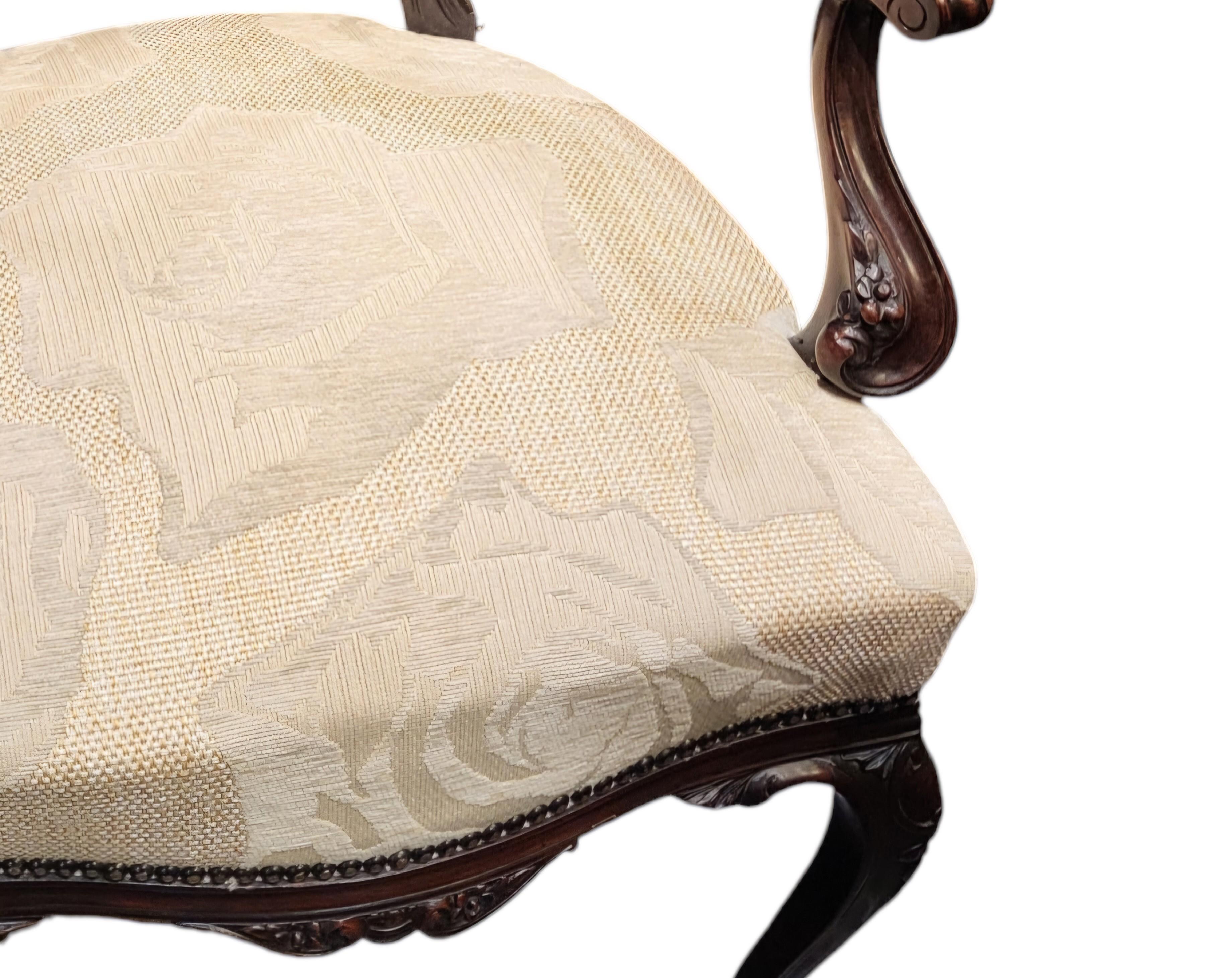 Victorian C1900s Antique Carved  Salon/Desk Chair For Sale