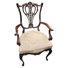 C1900s Antique Carved  Salon/Desk Chair