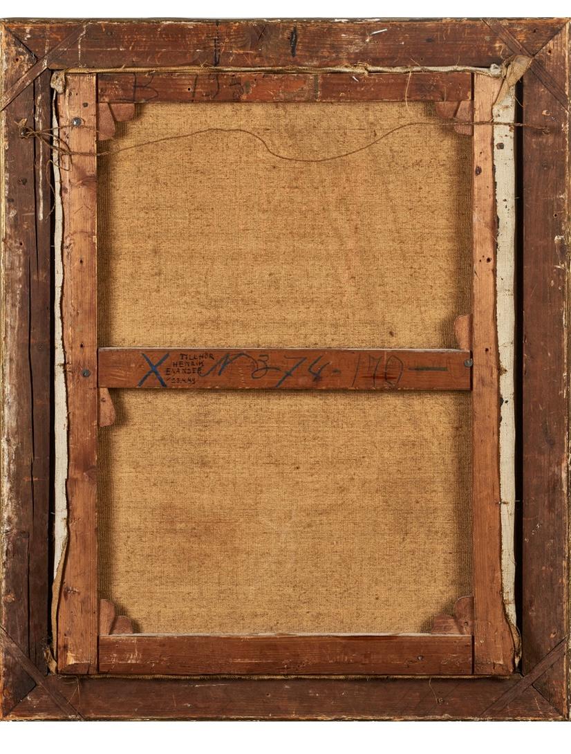 Charmantes schwedisches Öl auf Leinwand aus den frühen 1900er Jahren, das ein kleines Kind in seinem Bett in Begleitung seines Kindermädchens oder seiner Mutter in der Mitte seines geräumigen und gut dekorierten Zimmers/Kinderzimmers zeigt.
Es ist
