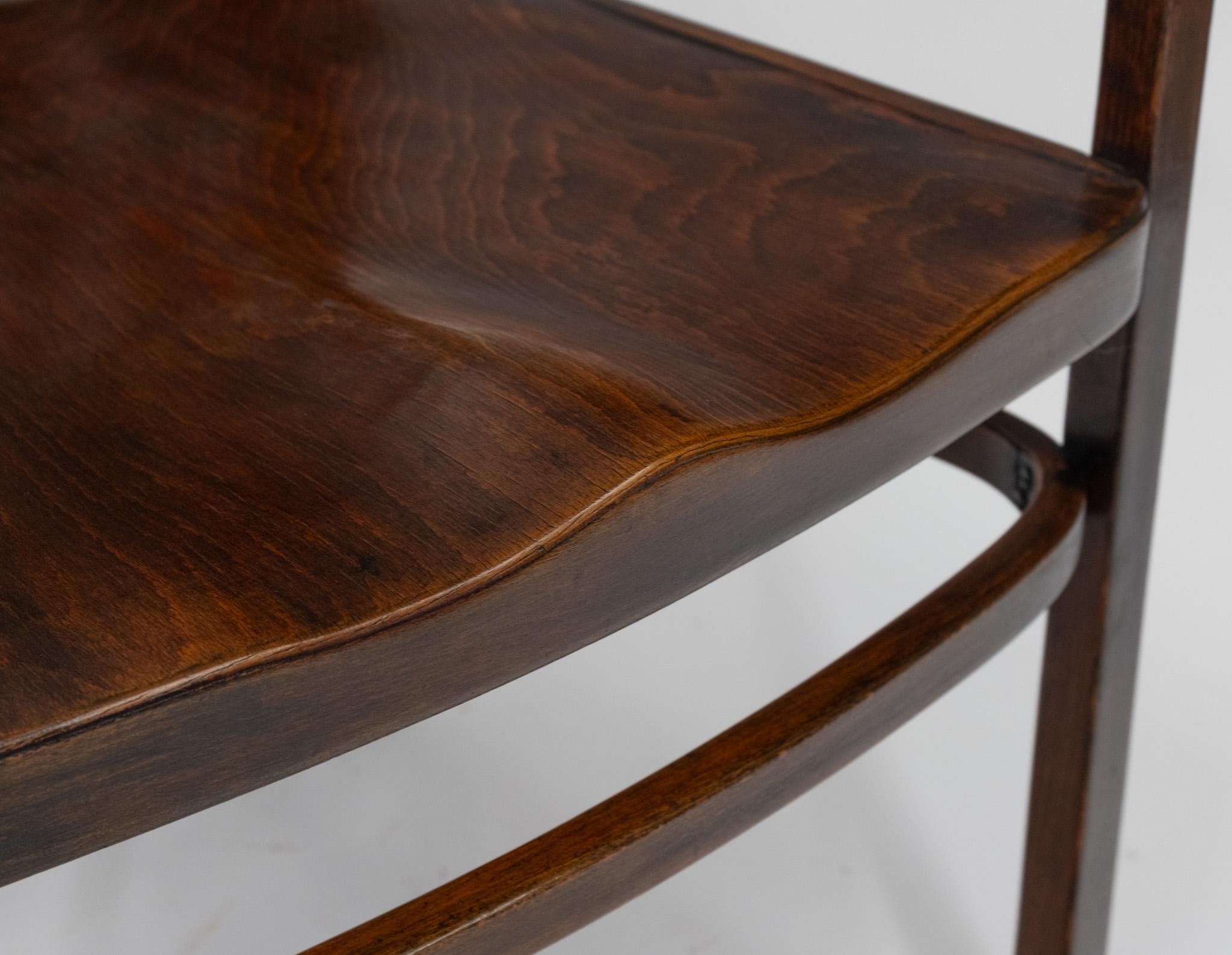 C1905 Pair Vienna Secessionist Bentwood Armchairs Designed By Otto Wagner Model For Sale 10